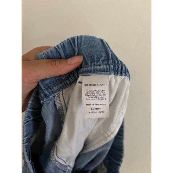 Talbots Pants Women's 2 Blue Jogger Weekend Wash High Rise Pockets Elastic Waist - Picture 9 of 11